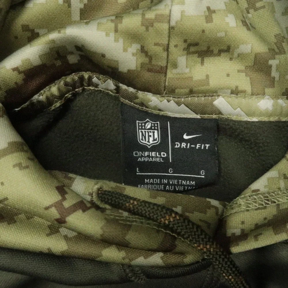 Tampa Bay Buccaneers Hoodie Mens Large Green Nike Salute To Service Dri Fit‎